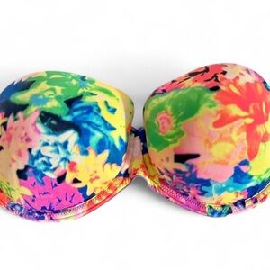 Y2K Victoria’s Secret PINK Vibrant tie-dye Strapless Bra. Size 36C.